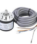 Incremental Rotary Encoder Five To Twenty Six Volts DC Top Notch 38 Millimeter Diameter NPN Open Collector ABZ Three Phase
