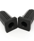 Four 38mm Square Caster Socket Sleeves For 25x25mm Square Tubing Durable Plastic Caster Socket Inserts With Inside Stem Black