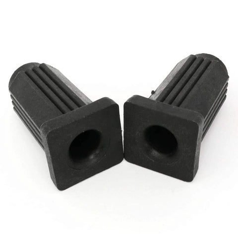 Four 38mm Square Caster Socket Sleeves For 25x25mm Square Tubing Durable Plastic Caster Socket Inserts With Inside Stem Black