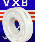 6206 Full Ceramic Bearing 30mm Bore made from Zirconia with PTFE cage, displayed against a branded background