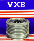 F‑553470 / 535001210 Alternator Freewheel Pulley 6 Rib 61 mm OD displayed on VXB background.