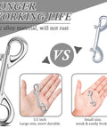 Comparison of 3.5 Inch Double Ended Snap Hooks 110lbs Zinc Alloy vs smaller snap hook, showcasing durability and size differences