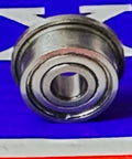 SFR133ZZ Flanged Ceramic Si3N4 Stainless Steel Shielded Bearing, premium ABEC-5, 3/32" x 3/16" x 3/32" dimensions