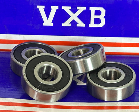 4-Pack 6201-2RS Ball Bearings Rubber Sealed 6201RS