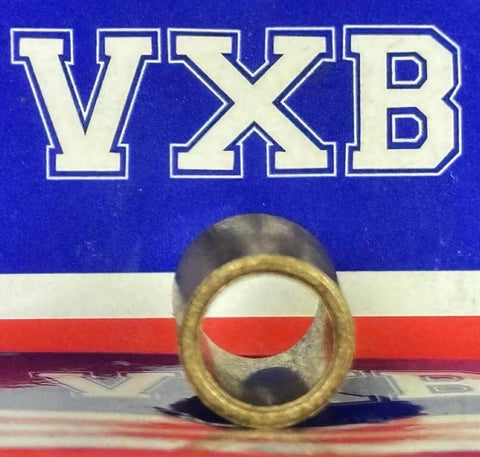 Front view of 3/8" x 1/2" x 3/4" inch Bearing Bronze Cast Bushing Plain Sleeve Bearing against a VXB branded background