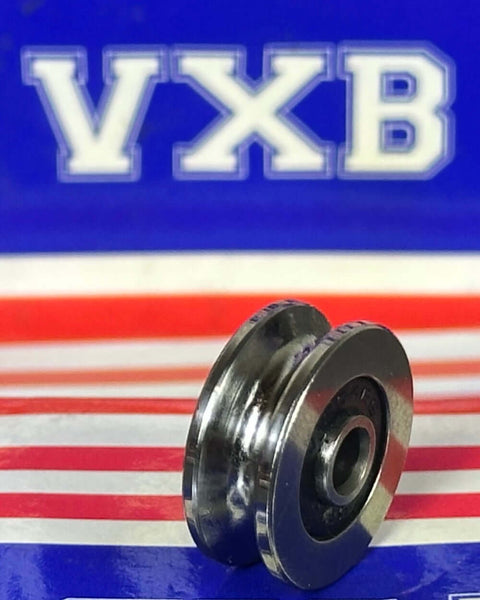 4mm Bore Bearing - 19.5mm steel Pulley U-Groove Track Roller 4x19.5x6.7mm