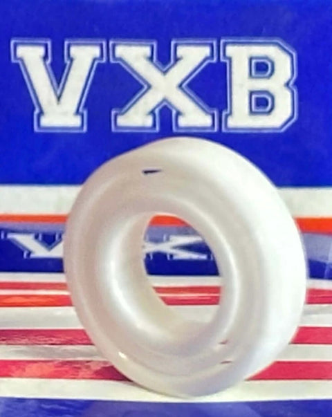 688 Full Ceramic Bearing 8x16x4 Miniature close-up showing standard dimensions and ceramic material, with VXB logo.
