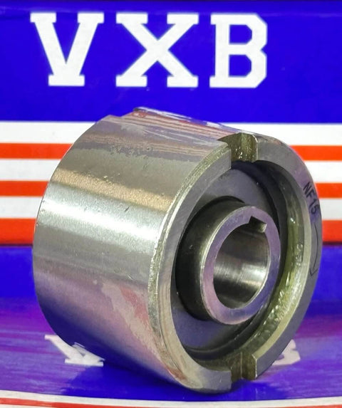 NF15 15mm Freewheel Clutch - One-Way Roller Type - Backstop/Overrunning 15x47x30mm front view with VXB branding