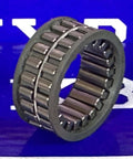 FE425Z One-Way Clutch 17x25x7mm, slim sprag-type, metal bearing showing side view against blue background