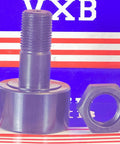 CF1-3/4SB Cam Follower - an extremely fine Needle Roller Bearing 1-3/4" x 1 1/32" x 1-3/4" inch with hex nut, front view