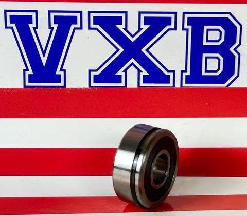 B10-51D-2RS Alternator Bearing 10x27x11 Sealed Ball Bearing front view with rubber seals and chrome steel.