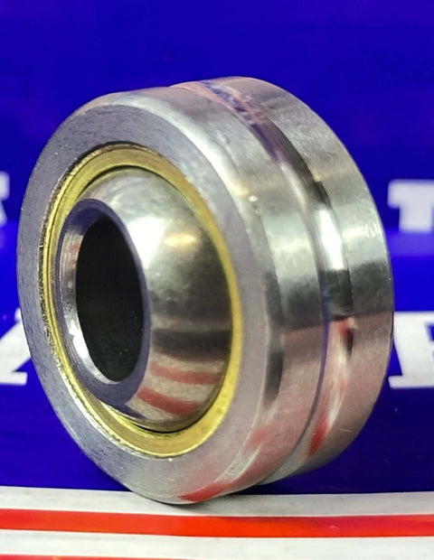 PB10 Spherical Plain Bearing 10x26x10.5/14mm Miniature Plain Bearing showcasing copper-alloy bushing, angled view