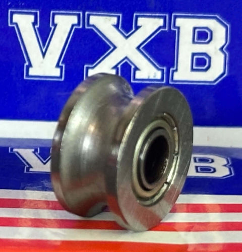 4x13x7mm 4mm ID Bearing x 13mm OD Pulley U-Groove Track Roller Bearing