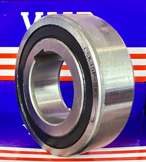 CSK35P-2RS One way Bearing Sealed Sprag Freewheel Clutch Bearings With One Key-way on the inner Ring