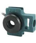 UCT210C 50mm Single Take-Up Unit Set-Screw Locking with Open C Pressed Steel Covers, Cast Iron T210N Housing, side view