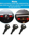 Three Replacement Keys for 3C2 Safe Locks provide fast, secure access to safes, file cabinets, and desks; 3 keys shown.