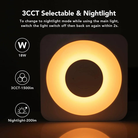 Must-Have 3-In-1 Bathroom Exhaust Fan With Light And Humidity Sensor, Auto On At 60 Percent Humidity, illuminated nightlight feature