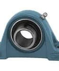 Front view of BLP204 20mm Narrow Set Screw Short Base Pillow Single Unit for Linear Slide Systems with sealed ball-bearing