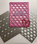 3D Floral Cutting Dies Set For Scrapbooking And Card Making With Layered Four Leaf Flower Designs displayed with completed card