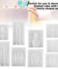 3D People Fondant Mold Set for Cake Decorating Plastic Human Shaped Clay Polymer DIY Templates Sugarcraft Baking Tool Molds