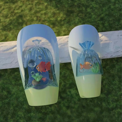 Marine Elements Nail Mold Set Silicone Molds For 3D Nail Art With Fish Designs For Gel Nails And Ocean Themed Craft Vibes
