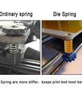 Comparison of ordinary spring and Five Pack 3D Printer Bed Springs 20mm OD 10mm ID 25mm Length Compression Mould Die Springs