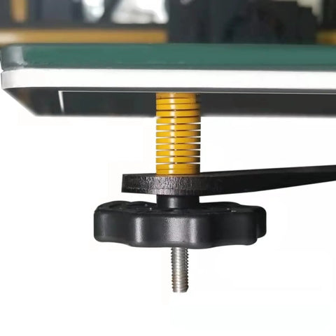 Side view of a 3D printer bed with compression die spring, showing installation of Five Pack 3D Printer Bed Springs 20mm OD 10mm ID 25mm Length Compression Mould Die Springs Light Load Blue For Mechanical Equipment DIY Projects And 3D Printer Accessories Tayffency.