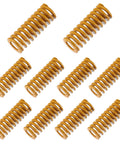 Metal Ender 3 Bed Spring Set 8mm OD 20mm Long Light Load Compression Mould Die Springs Pack of 10 in orange color, top view