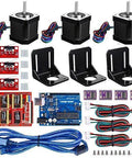 3D Printer CNC Controller Arduino Kit with GRBL CNC shield V3.0, RAMPS 1.4, DRV8825 and A4988 drivers, Nema17 motors and accessories