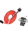 Six Pack Mechanical Endstop Limit Switch Modules For 3D Printers With Horizontal Type Action 1 Meter Cable Normally Open Plug And Play On Ramps 1.4 And Compatible Boards For Precise Homing, showing red cable and black switch