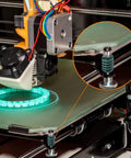 3D printer with 2Pcs Green 3D Printer Die Spring Set installed, highlighting beefy load steel spiral springs for mould die stamping use.