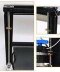 2pc tr8x8 365mm leads screw with t8 brass nut on 3D printer frame, detailed view of upgrade parts for Ender series, featuring smooth motion and steady alignment.