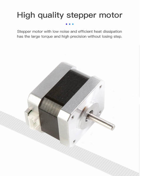 3D Printer Stepper Motor 42-34, 2 Phases 0.8A 1.8 Degrees 0.4 N.M for Ender-3 X/Y/Z and CR-10 Series, front view