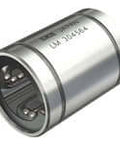 Single adjustable clearance linear bushing LM Metric Series, 120 mm I.D. x 180 mm O.D. x 200 mm length, high carbon steel body and retainer.