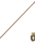 Image of a 3 Ft Ground Rod Kit Half Inch Copper Clad Grounding Rod With Ground Clamp For Electric Fences Satellite Dishes Generators And Earthing Needs