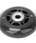 3 Inch Caster Wheels With 608ZZ Bearing 76x24x8mm Silent Black Transparent PU Replacement Wheels For Luggage Carts And Roller Skates