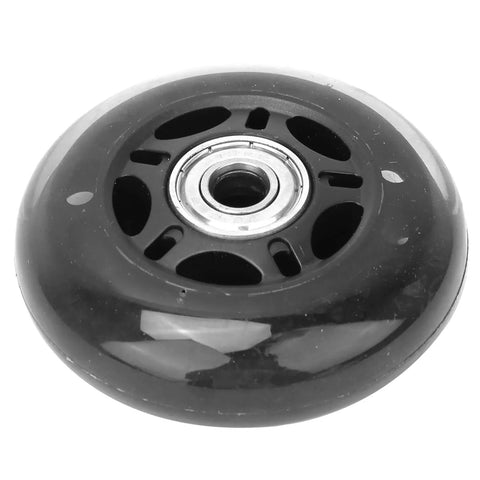3 Inch Caster Wheels With 608ZZ Bearing 76x24x8mm Silent Black Transparent PU Replacement Wheels For Luggage Carts And Roller Skates