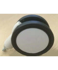 ✝️ 3" Black-White Twin Wheels Caster - M8 Threaded Stem designed for smooth motion in automation systems, 1-pack