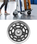 3 Inch Caster Wheels With 608ZZ Bearing 76x24x8mm Silent Black Transparent PU Replacement Wheels for luggage carts close-up