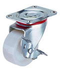 3" inch Caster Wheel - Center Brake Plastic - Top Plate Mount designed for smooth motion and stable alignment in automation and mechanical systems.