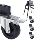 3 Inch Caster Wheels For Outdoor Grill Stand XSKUNSTAND With Brakes And 360 Degree Swivel 4 Pack Wheel Kit for easy mobility