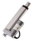 3 Inch Stroke Light Duty Linear Actuator With 200 Lbs Dynamic Force And 400 Lbs Static Capacity, 12V DC, aluminum shaft view