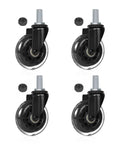 4 Pack Swivel Caster Wheels 3 Inch Heavy Duty With M10 Threaded Stem And Hex Lock Nuts Quiet Smooth Polyurethane Bearings
