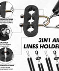 Close-up of 4 Pack 16 Inch Dual Trailer Spring Kit with heavy duty tension springs and 3 in 1 hose holder for ABS air lines.