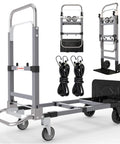 3 in 1 Convertible Hand Truck Dolly Cart with Wheels Collapsible/Folding handtruck Dolly cart with straps and adjustable height