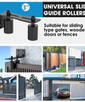 Heavy Duty Slide Gate Roller Guide With Steel L Rear Post Bracket And Adjustable Nylon Roller Rolling Gate Hardware Kit