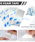 Double Sided Foam Adhesive Dots 1 Inch 50 Pieces 1600T PE Foam Tape Waterproof Removable for hanging posters photos