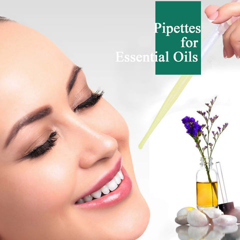 3ml Disposable Dropper Pipettes 100 Pack Leak Proof Food Grade Plastic For Essential Oils Lab And Makeup Use with smiling woman