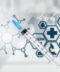 100 Pack Disposable 3ml Lab Syringes With 23G 1 Inch Luer Lock Needle Sterile Individually Sealed against scientific background