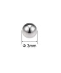 3mm Bearing Balls 316L Stainless Steel G100 Precision Set Of 50 Pieces For Bearings And Housings, front view